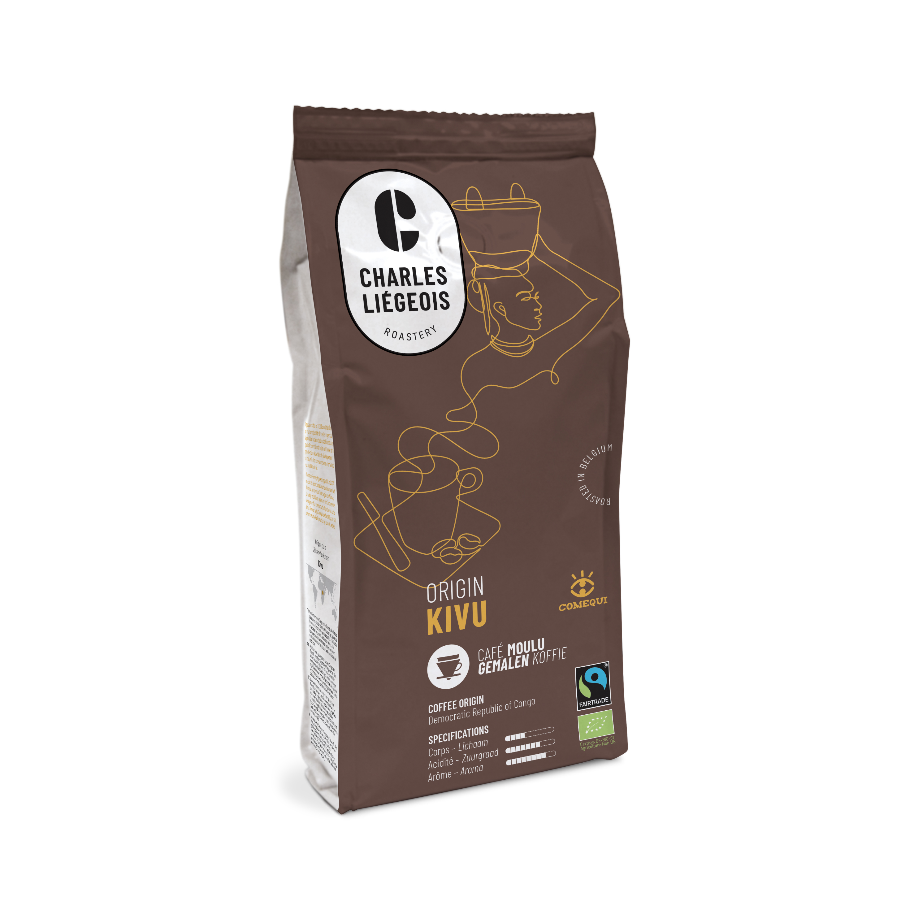 Charles Liégeois Koffie gemalen Kivu bio 250g - 9102